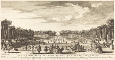 Näkymä Bassin de Latonelle otettu Chateau Terracen reunalta tekijältä Jean Baptiste Rigaud