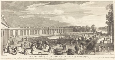 Näkymä Chateau de Trianonille Parterren puolelta tekijältä Jean Baptiste Rigaud