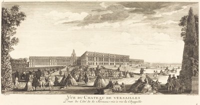 Näkymä Versaillesin palatsille Kappelia vastapäätä olevan terassin puolelta tekijältä Jean Baptiste Rigaud
