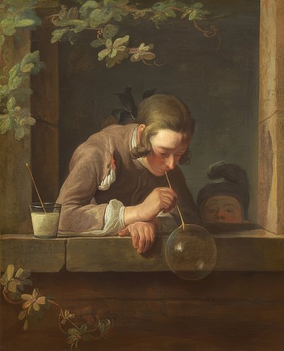 Saippuakuplat. Noin 1733/34 tekijältä Jean Baptiste Simeon Chardin