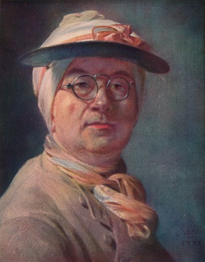 Omakuva silmälaseissa, 1775 tekijältä Jean-Baptiste Simeon Chardin