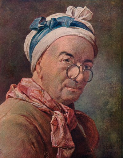 Omakuva silmälaseissa, 1771 tekijältä Jean Baptiste Simeon Chardin