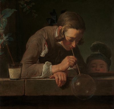 Saippuakuplat, n. 1733-34. tekijältä Jean Baptiste Simeon Chardin