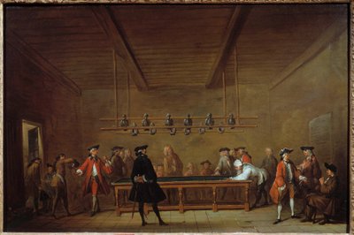 Jean Baptiste Simeon Chardin (1699-1779) Pool Party Painting -maalaus 1725 su. 0,55x0,83 m Pariisi, Musee Carnavalet tekijältä Jean Baptiste Simeon Chardin