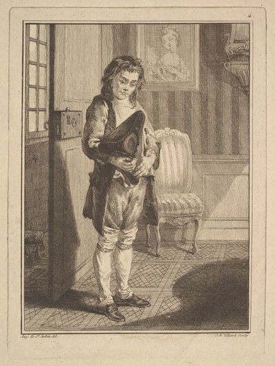 Stripper Shoe Shiner, Mes gens, ou Les Commissionnaires ultramontains au servi..., 1766-70. tekijältä Jean Baptiste Tillard
