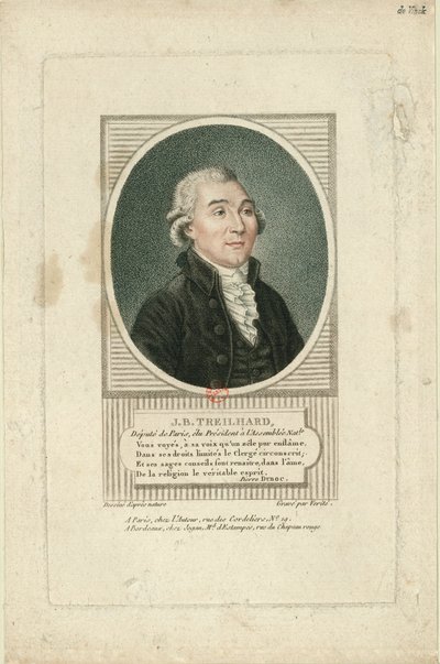 Jean-Baptiste Treilhardin muotokuva 1742-1810, n. 1790. tekijältä Jean Baptiste Verite