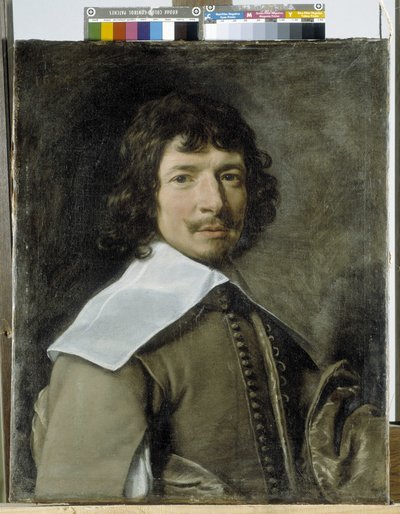 Miehen muotokuva, jota kutsutaan myös "Man in grey" (öljy kankaalle) tekijältä Jean Baptiste de Champaigne