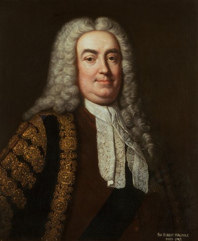 Sir Robert Walpolen muotokuva, n. 1740 (öljy kankaalle) tekijältä Jean Baptiste van (studio of) Loo