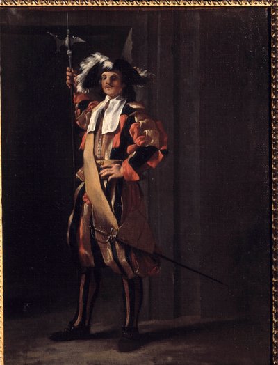 Jean Barbaultin (1718-1762) maalaus paavillisen vartijan Sveitsi. 1700-luvulla. Besancon, Kuvataidemuseo tekijältä Jean Barbault