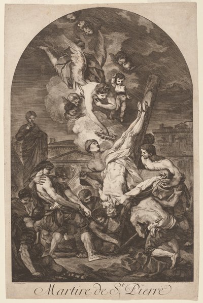 Martire de St. Pierre (Pyhän Pietarin marttyyrikuolema) tekijältä Jean Barbault, after Pierre Hubert Subleyras