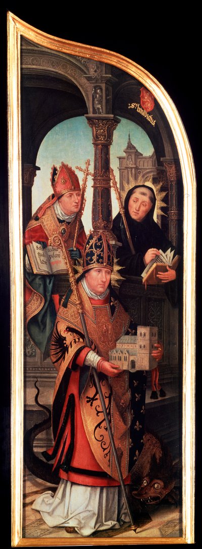 Ilmoitus, Triptyykki, sivupaneeli, 1517. tekijältä Jean the Elder Bellegambe