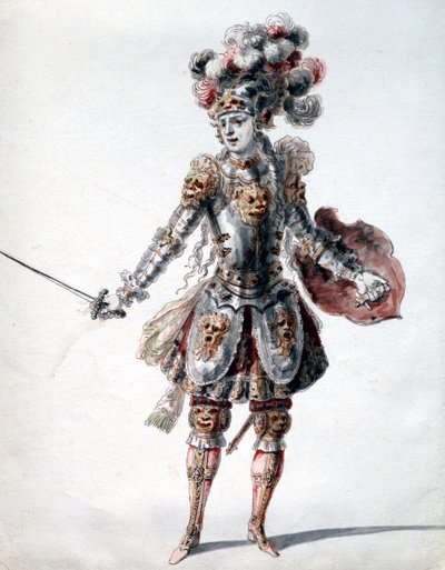 "Lumottu ritari", 1685 tekijältä Jean Berain, Jean Baptiste Lully