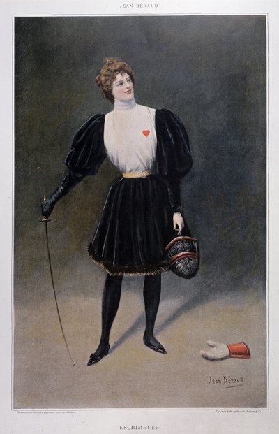 Fescrimeuse - piirustus Jean Beraud (1849 - 1935) tekijältä Jean Beraud