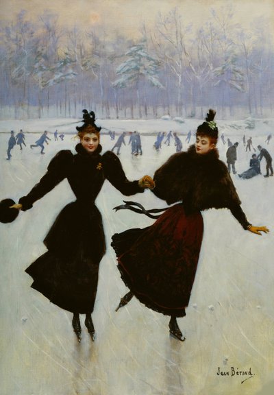 The Skaters, c. 1890. tekijältä Jean Beraud