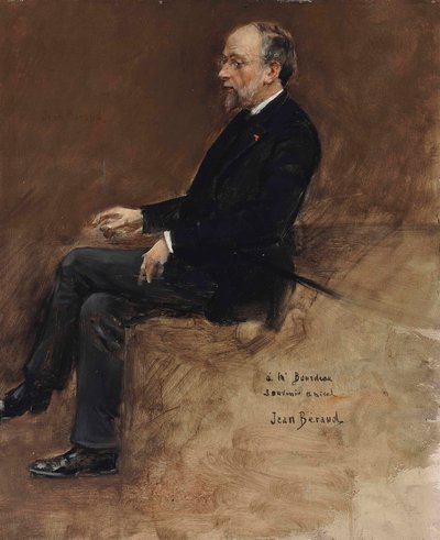 Hippolyte Tainen muotokuva (öljy paneelissa) tekijältä Jean Beraud