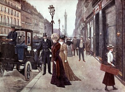 Rue de la Paix Pariisissa, n. 1900 (maalaus) tekijältä Jean Beraud