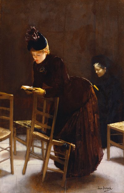 Nainen rukouksessa tekijältä Jean Beraud
