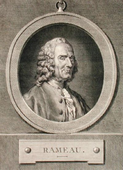 Jean Philippe Rameau (1683-1764) muotokuva Benoistin kaiverruksesta (kaiverrus) tekijältä Jean Bernard (after) Restout