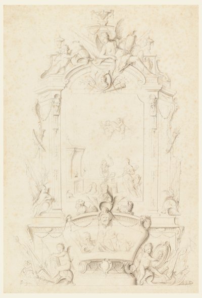 Venus forge of Vulcanissa, suunnittelu senkkipaneelille tekijältä Jean Bernard Honoré Toro