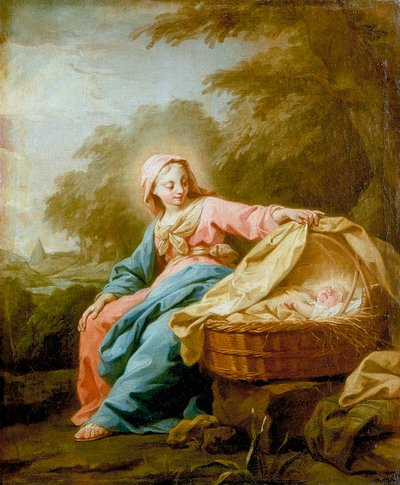 Lepää lennossa Egyptiin, 1756 tekijältä Jean Bernard Restout