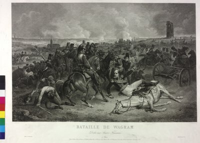 Wagramin taistelussa 5. ja 6. heinäkuuta 1809 (kuparikaiverrus). tekijältä Jean Charles (after) Langlois