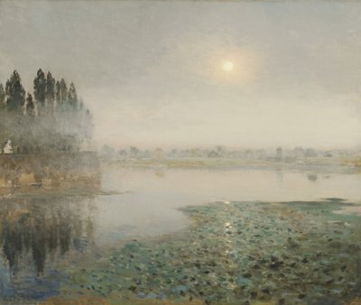 Sumu joella, noin 1889 tekijältä Jean Charles Cazin