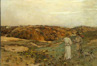 Tobias ja enkeli, 1878 tekijältä Jean Charles Cazin