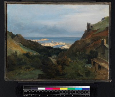 Italialainen maisema satamanäkymällä ennen vuotta 1875 tekijältä Jean Charles Joseph Rémond