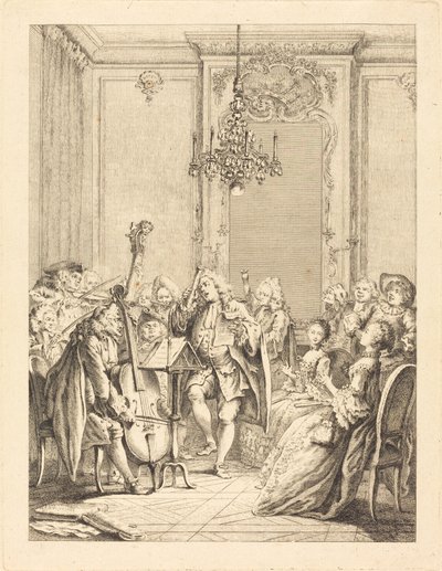Konsertti tekijältä Jean Claude Richard de Saint Non after Hubert François Gravelot