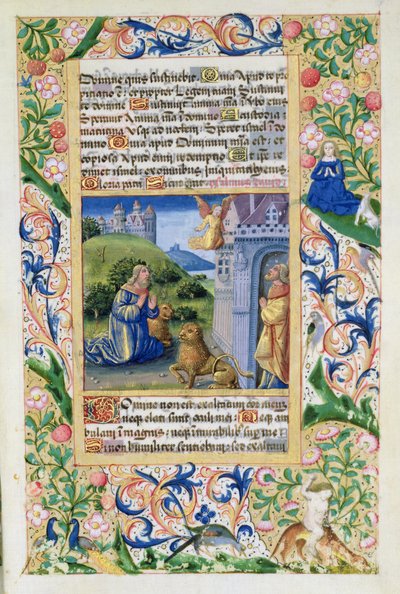 neiti Lat. Q.v.I.126 Anthony Suuri ja Paavali Erakko, The Hours of Louis dOrleans, 1469 tekijältä Jean Colombe