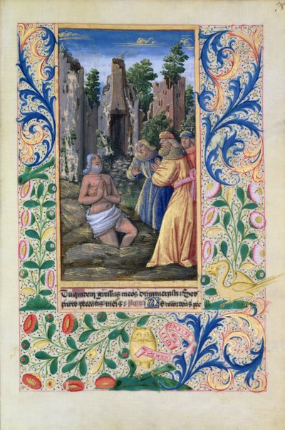 neiti Lat. Q.v.I.126 Kastekohtaus, The Hours of Louis dOrleans, 1469 tekijältä Jean Colombe