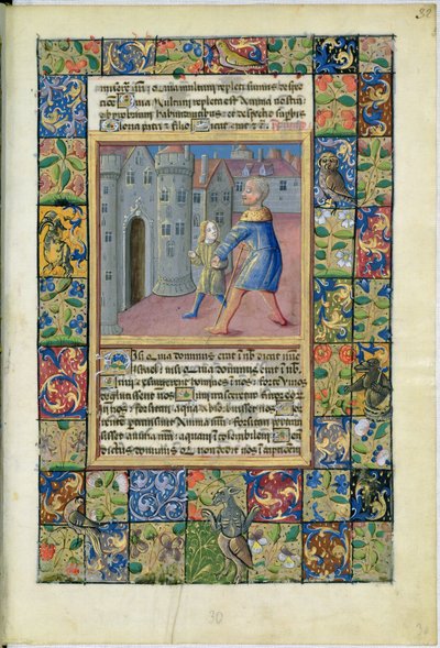 neiti Lat. Q.v.I.126 The Healing of the Blind Man, John 9:1-7 Hours of Louis dOrleansista, 1469 tekijältä Jean Colombe