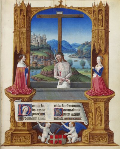 Très Riches Heures du Duc de Berry Mies - murheiden mies tekijältä Jean Colombe