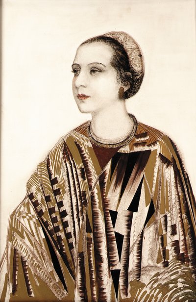 "Madame Fontainen" muotokuva tekijältä Jean Dunand