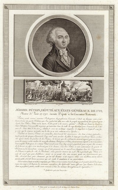 Jerome Petion de Villeneuven muotokuva tekijältä Jean Duplessi Bertaux