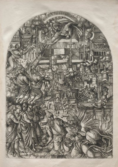 The Apocalypse: The Measurement of the Temple, 1546-1556. tekijältä Jean Duvet