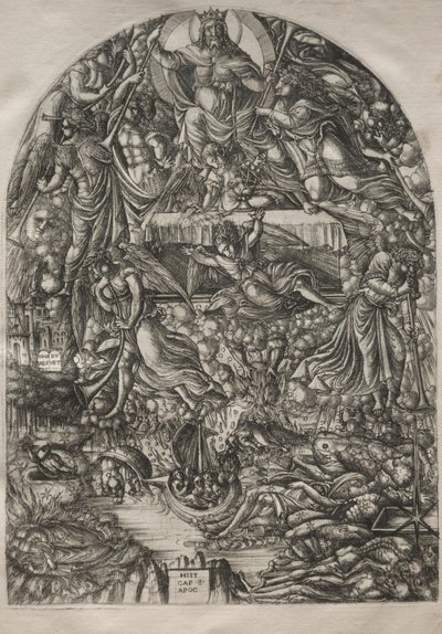 Apokalypsi: Seitsemännen sinetin avaaminen, 1546-1556. tekijältä Jean Duvet