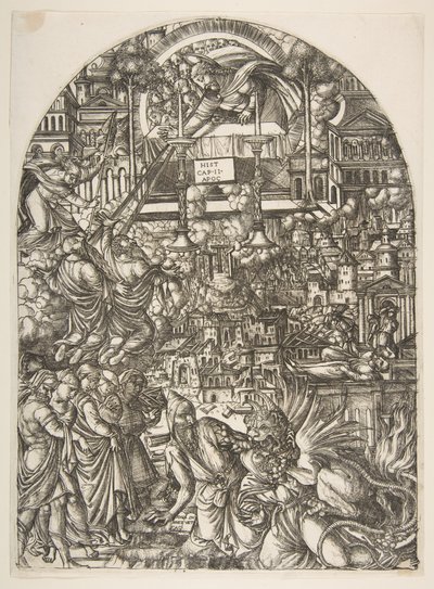 The Measurement of the Temple, from Apocalypse.n.d. tekijältä Jean Duvet
