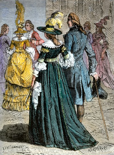 Pariisilainen muoti tekijältä Jean Edouard (1824-99) Dargent