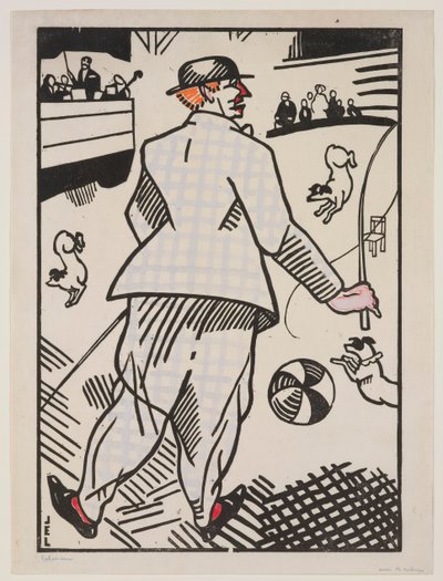 Klovni koirien kanssa (Le Clown aux Chiens) tekijältä Jean Emile Laboureur