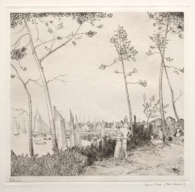 Promenadi satamassa tekijältä Jean Emile Laboureur