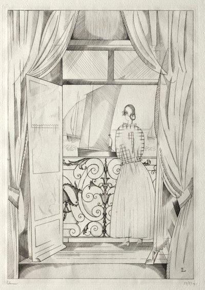 Parveke meren yli tekijältä Jean Emile Laboureur