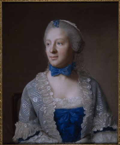 Eva Marie Veigel (pastelli paperille) tekijältä Jean Étienne Liotard