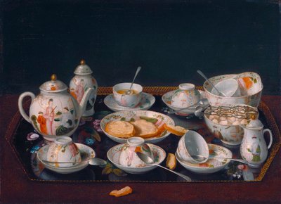 Saksa: Still Life with Coffee Cups (japanilainen teesetti) Still Life: Tea Set (teesetti) tekijältä Jean Étienne Liotard
