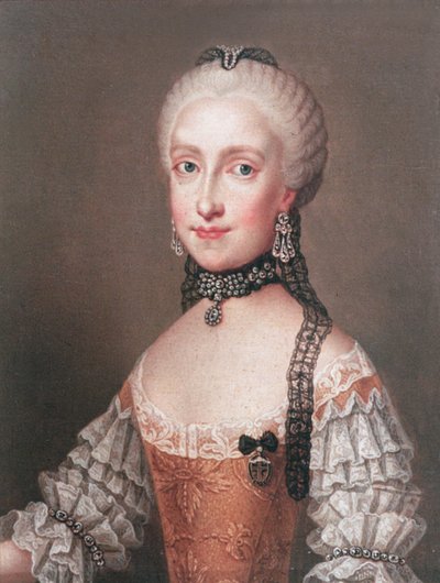 Infanta Maria Ludovica, espanjalaisen Kaarle III:n tytär ja Leopold II:n (1747-92) vaimo, Pyhän Rooman keisari ja Toscanan suurherttua tekijältä Jean Étienne Liotard