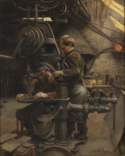 Un Patron tai Oppipojan oppitunti, 1888. tekijältä Jean Eugene Buland