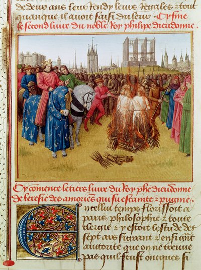 Fr 6465 f.236 Harhaoppisten rukous vuonna 1210 (katso myös 161701) tekijältä Jean Fouquet