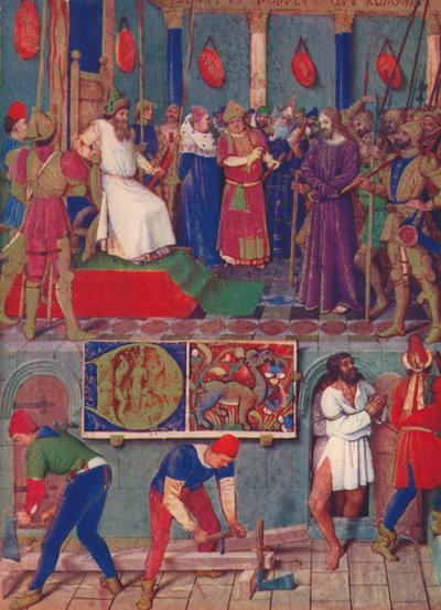 Jeesus Pontius Pilatuksen edessä, c1455, 1939 tekijältä Jean Fouquet
