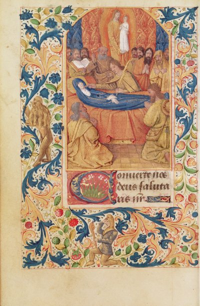 Ms Latin 13305 fol.88v The Death of the Virgin, 