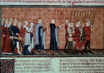 Kulkue Kaarle VI:n (1368-1422) kasteen yhteydessä kuningatar Jeanne d